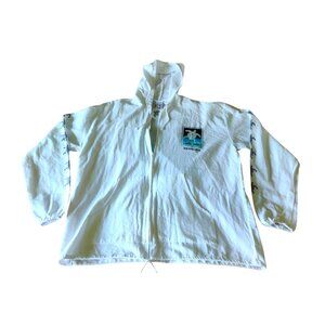 Yacht Club X-Large Unisex White Cotton Zip Up Lightweight Hoodie Sweatshirt NWT